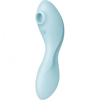Двухсторонний вакуум-волновой вибростимулятор SATISFYER Curvy Trinity 5 + , голубой Двухсторонний вакуум-волновой вибростимулятор SATISFYER Curvy Trinity 5 + , голубой