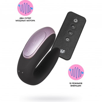 Многофункциональный стимулятор SATISFYER PARTNER DOUBLE FUN силикон черный, 18 см Многофункциональный стимулятор SATISFYER PARTNER DOUBLE FUN силикон черный, 18 см