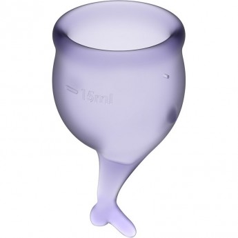 Набор менструальных чаш 2 шт SATISFYER FEEL SECURE MENSTRUAL CUP LILLA Набор менструальных чаш 2 шт SATISFYER FEEL SECURE MENSTRUAL CUP LILLA