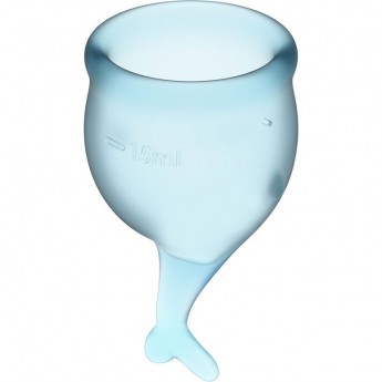 Набор менструальных чаш 2 шт SATISFYER SECURE MENSTRUAL CUP LIGHT BLUE Набор менструальных чаш 2 шт SATISFYER SECURE MENSTRUAL CUP LIGHT BLUE