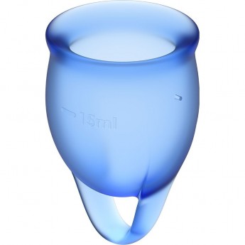 Набор менструальных чаш, 2шт. SATISFYER FEEL CONFIDENT MENSTRUAL CUP DARK BLUE Набор менструальных чаш, 2шт. SATISFYER FEEL CONFIDENT MENSTRUAL CUP DARK BLUE