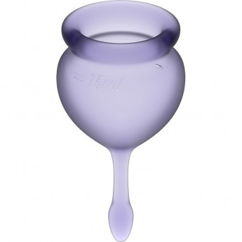 Набор менструальных чаш, 2шт SATISFYER FEEL GOOD MENSTRUAL CUP LILLA Набор менструальных чаш, 2шт SATISFYER FEEL GOOD MENSTRUAL CUP LILLA
