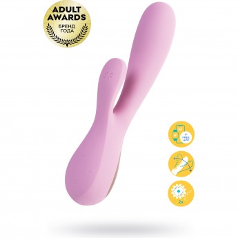Нереалистичный вибратор SATISFYER MONO FLEX CONNECT APP розовый Нереалистичный вибратор SATISFYER MONO FLEX CONNECT APP розовый