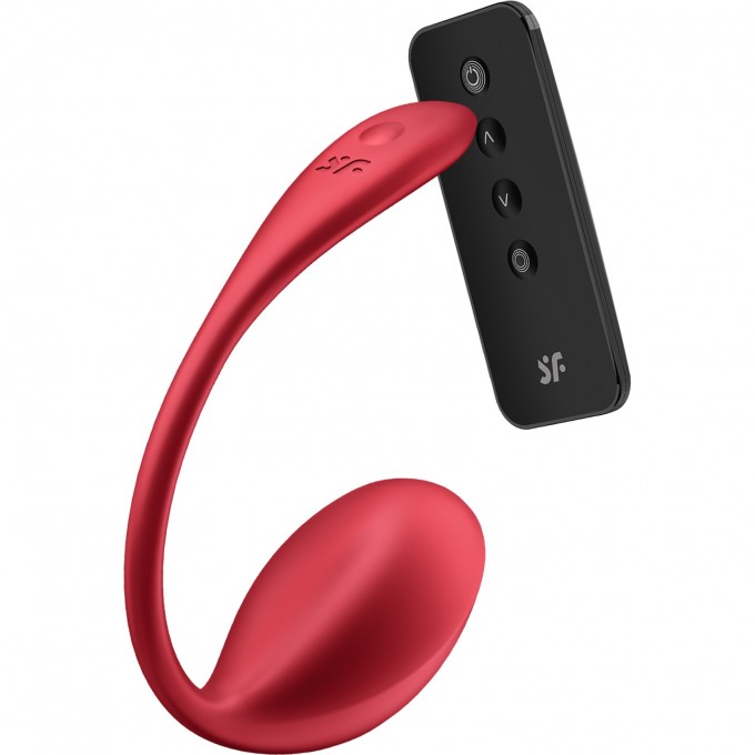 Виброяйцо SATISFYER SHINY PETAL CONNECT APP красное 4002675